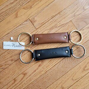 Simply Noelle Bag Strap Carabiner Lanyard Faux Leather Set of 2